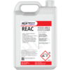 5 litre clear food area cleaner: A cleaning product designed for maintaining cleanliness in food preparation areas.