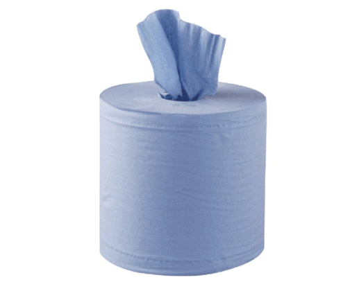 Blue Centrefeed Rolls 2ply (6 pack) - Embossed