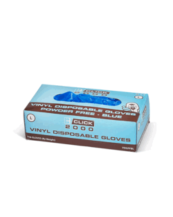 Blue Powder Free Vinyl Glove (Box 100 Gloves)